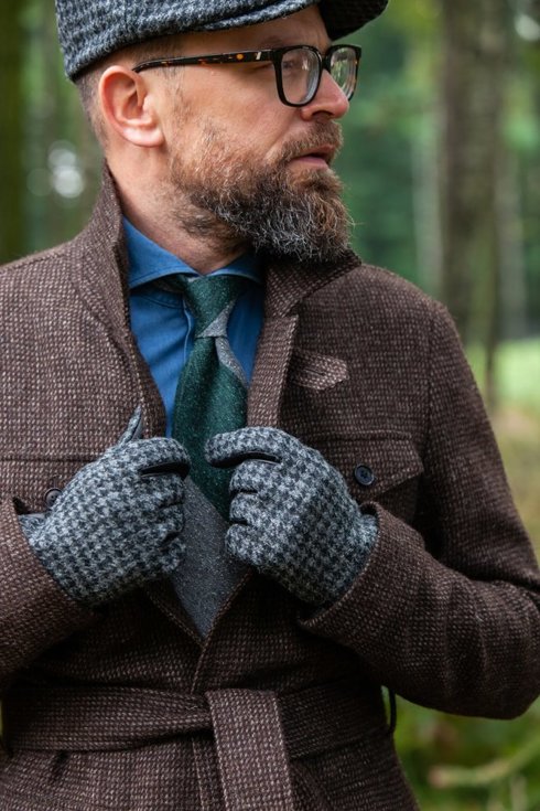 Harris tweed houndstooth on sale jacket